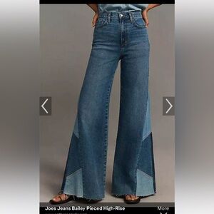 Joes Jeans Bailey Pieced High-Rise
Wide-Leg Jeans Sz 28